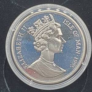 lot 108 image: 1995 Isle of Man Proof 1 Crown - Exotic Cat Series - 1 troy oz .999 Silver