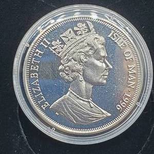 lot 109 image: 1996 Isle of Man Proof 1 Crown - Exotic Cat Series - 1 troy oz .999 Silver