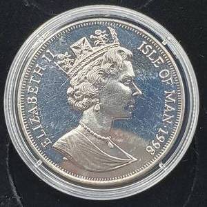 lot 111 image: 1998 Isle of Man Proof 1 Crown - Exotic Cat Series - 1 troy oz .999 Silver
