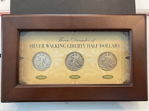 lot 46 image: Walking Liberty Half Dollars Three Decades