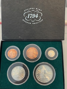 lot 49 image: 1794 Gallery Mint Museum Replica Set