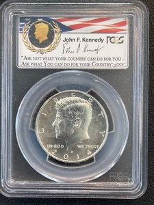 lot 81 image: 2014-D Kennedy Silver Half Dollar 50th Anniversary First Strike PCGS MS70