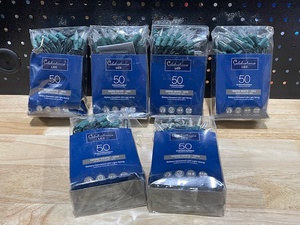 lot 6 image: Warm White Mini Christmas Light String of 50 Battery Operated