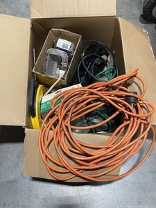 lot 96 image: Extension Cord, Flood Light Holder, Fish Tape, and More