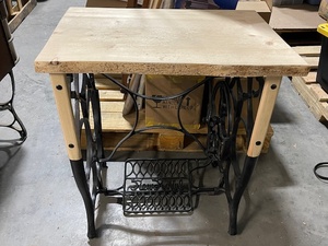 lot 10 image: New Royal Sewing Cabinet Refurbished into an End Table