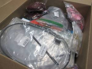 lot 26 image: Box of Small Assorted Overstock Ite...
