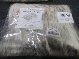 lot 82 image: EVAZEN Sleeveless Faux Fur Shawl Re...