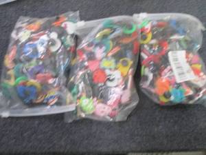 lot 97 image: 3- 100ct Pks Shoe Charms...