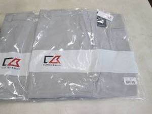 lot 120 image: 2pr - NWT Cutter & Buck Light Grey ...