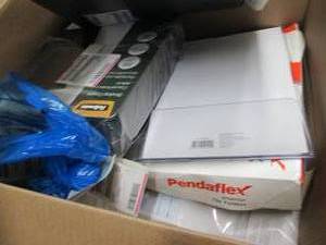 lot 156 image: Box of Assorted Office Supplies...