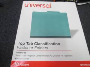 lot 171 image: 2- 10 ct Universal Top Tab Classifi...