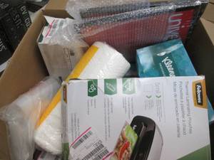 lot 185 image: Box of Assorted Office Supplies...