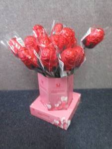 lot 196 image: 16 Chocolate Roses Bouquet...