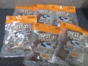 lot 233 image: 6 pks Mild Wild River Beef Jerky...