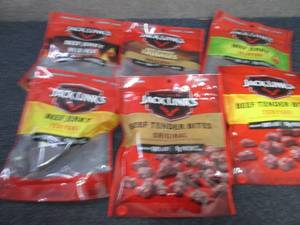 lot 234 image: 6 pks Assorted Jack Links Items...