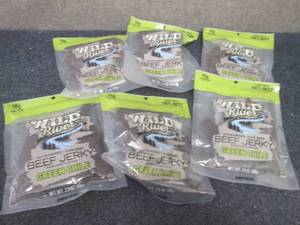 lot 235 image: 6 pks Green Chile Wild River Beef J...