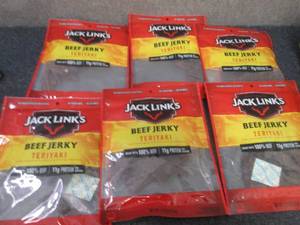 lot 247 image: 6- 3.25 oz Pks Jack Links Teriyaki ...