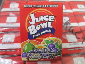 lot 254 image: 44- 4 oz Juice Bowl Fruit Punch Jui...
