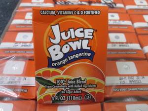 lot 259 image: 44- 4 oz Juice Bowl Orange Tangerin...