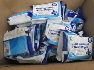 lot 269 image: 36- 20 ct pks Antibacterial Hand Wi...