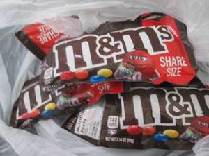 lot 296 image: 12- 3.14 oz M&Ms...