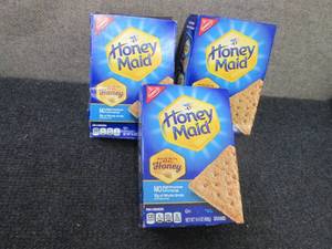 lot 305 image: 3- 14.4 oz Boxes Honey Maid Graham ...