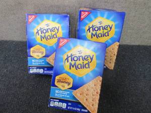 lot 306 image: 3- 14.4 oz Boxes Honey Maid Graham ...