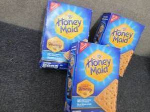 lot 312 image: 3- 14.4 oz Boxes Honey Maid Graham ...