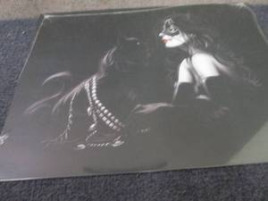 lot 403 image: Metal  Cat Woman Sign 16x12.5 inche...