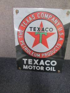 lot 405 image: Metal Texaco Sign 16x12.5 inches...