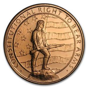 lot 6 image: Qty 2 1oz Copper Rounds Gun Related