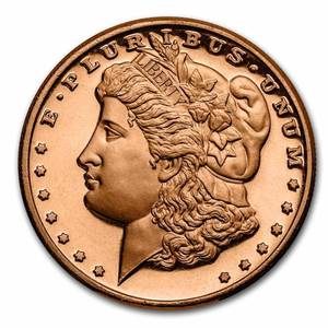 lot 9 image: Qty 5 1oz Copper Rounds  Monetary Related