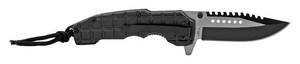 lot 128 image: 4.75 Drop Point Spring Assisted Traditional Folding Pocket Knife - Punisher Skull American Flag Patriot