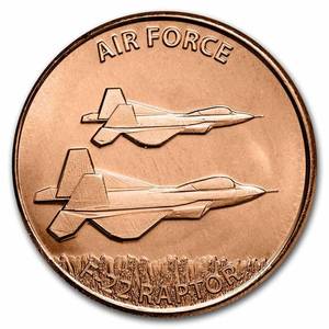 lot 7 image: Qty 4 1oz Copper Rounds Military Related