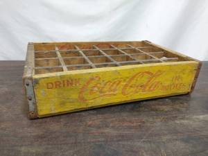 lot 14 image: Old Yellow Coca Cola Crate
