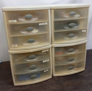lot 56 image: 4 Containers Filled with Crafting Supplies
