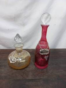 lot 86 image: Two Flashed Decanters