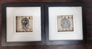 lot 88 image: Pair Of Framed African Dcor Art Pieces