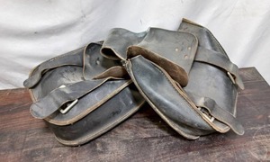 lot 97 image: Leather Motorcycle Saddlebags
