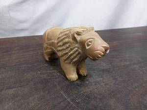 lot 111 image: Hand Carved Stone Lion