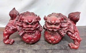 lot 114 image: Pair Of Foo Dogs