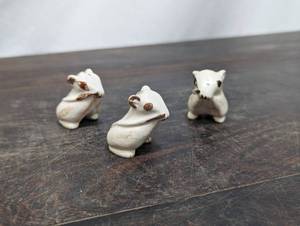lot 204 image: Set Of Three Mice Figurines