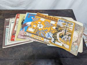 lot 210 image: Collection Of Old Sheet Music