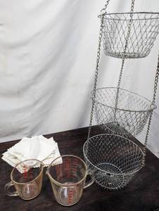 lot 220 image: Two Pyrex Measuring Cups And More
