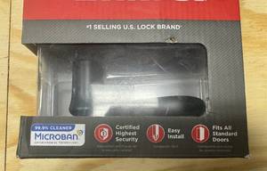 lot 37 image: Kwik Set Keyed Entry Lock - Black. Appears new in box.