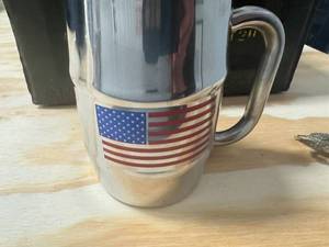 lot 39 image: Military Ammunition Box, Folds of Honor Mug, US National Coat of Arms emblem