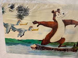 lot 86 image: Rare Original Artists Rendering for Hamms Beer Ad (Havel 1958)