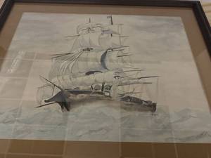 lot 137 image: Beautiful Ship Art