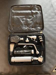 ADC Otoscope &amp Ophthalmoscope Pocket Standard Ear Nose &amp Throat Diagnostic Instrument Set with Fitted Case - In Great Condition First Pic Is A Stock Pic - Rest Are Actual Item - This Case May Be Missing A Couple Pieces - See Pics