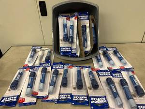 $$$ Large Lot NEW Amscan Non-Toxic Blue Window Markers&nbsp
